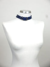 Load image into Gallery viewer, leather chocker with chain back